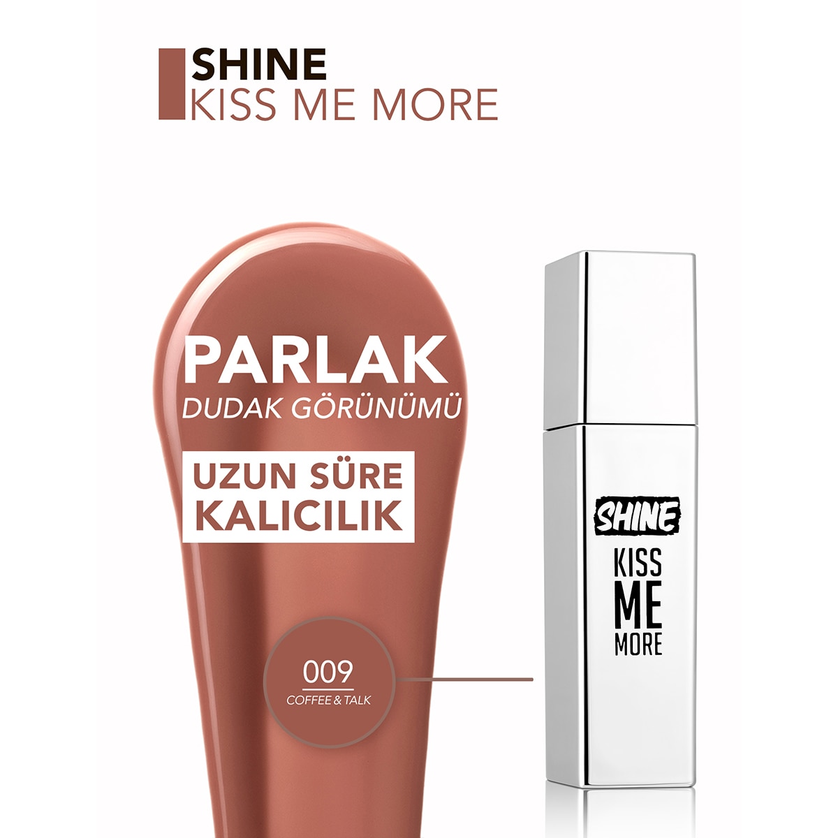  FLORMAR FLORMAR Flormar Shine Kiss Me More Ekstra Kalıcı Likit Parlak Ruj No: 09  1 of 6 