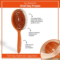 Morfose Oval Saç Tarağı Turuncu