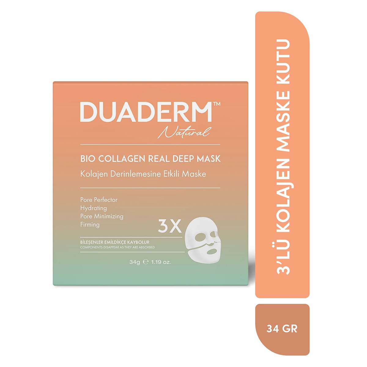 DUADERM DUADERM Duaderm Bio-Collagen Real Deep Maske Set 3'lü 34 g 1 of 3
