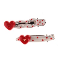 Miine Sevgililer Günü Toka Metalik Kalp 2'li