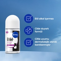  NIVEA DEO NIVEA DEO Nivea Deodorant Roll-On Black & White Authentic Kadın 50 ml  1 of 7 