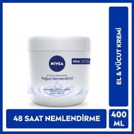 Nivea Yoğun Nemlendirici El ve Vücut Bakım Kremi 400 ml Normal ve Kuru Ciltler 48 Saat Nemlendirme