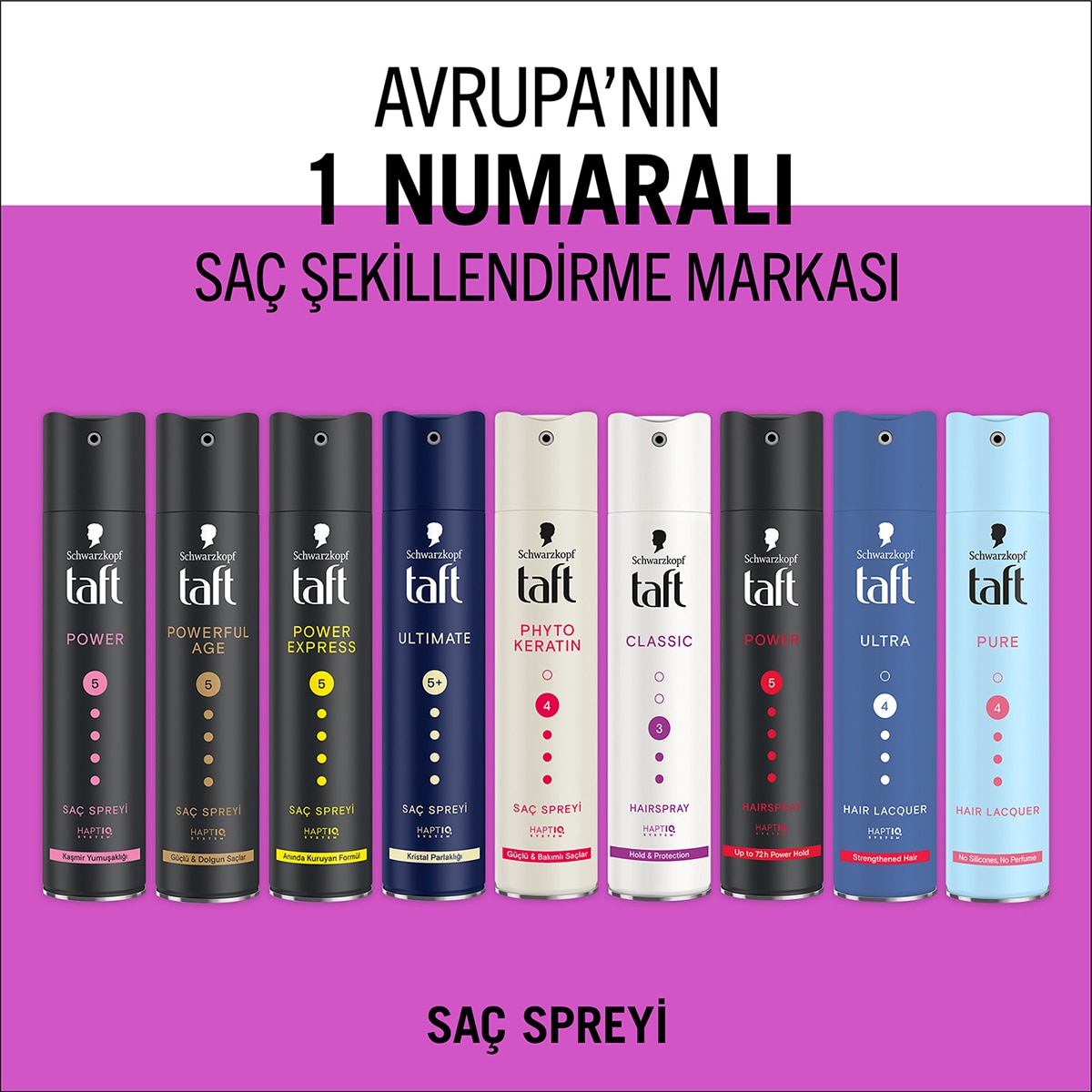 TAFT TAFT Taft Ekstra Güçlü Sprey 250 ml 1 of 6