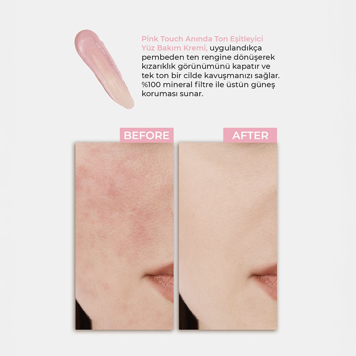  SİNOZ SINOZ Sinoz Pink Touch Ton Eşitleyici Yüz Güneş Kremi SPF50+ 50 ml  1 of 10 