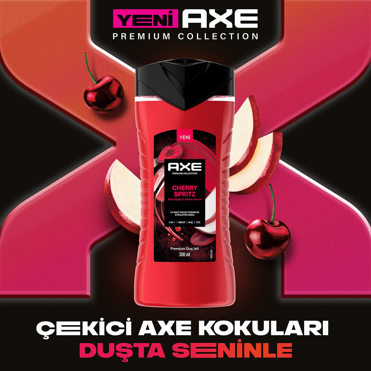 AXE Axe Premium Cherry Spritz 3In1 Duş Jeli 300 ml 1456721 | Watsons
