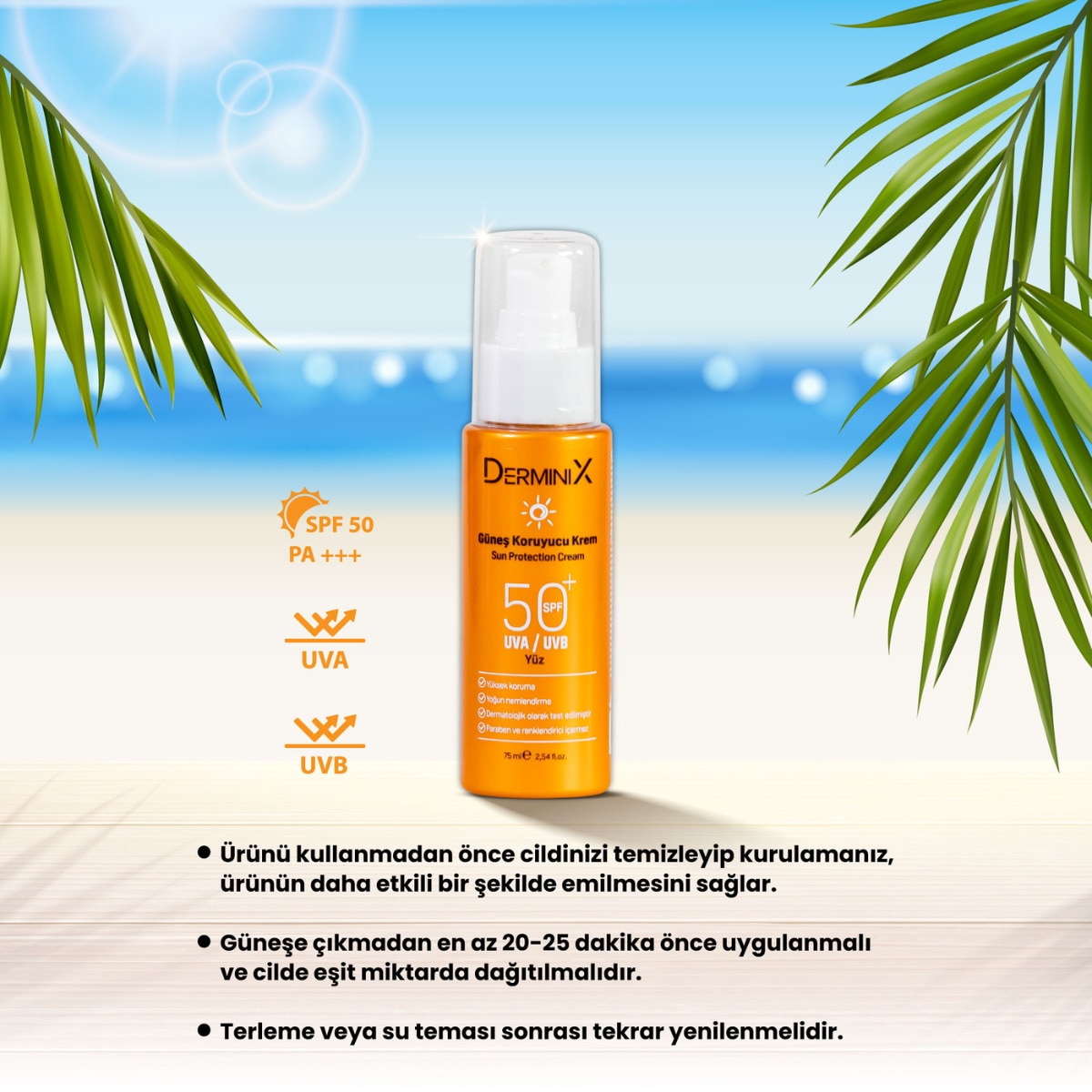 DERMINIX DERMINIX Derminix Yüz Güneş Koruyucu Sprey Krem Spf50+ 75 ml 1 of 5