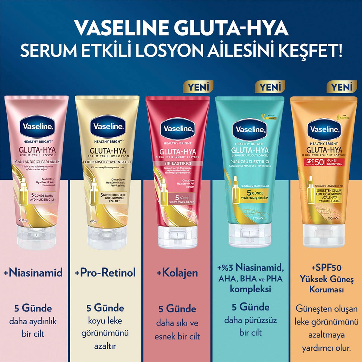  VASELINE VASELINE Vaseline Gluta-Hya Serum Etkili Vücut Losyonu Sıkılaştırıcı 200 ml  1 of 7 