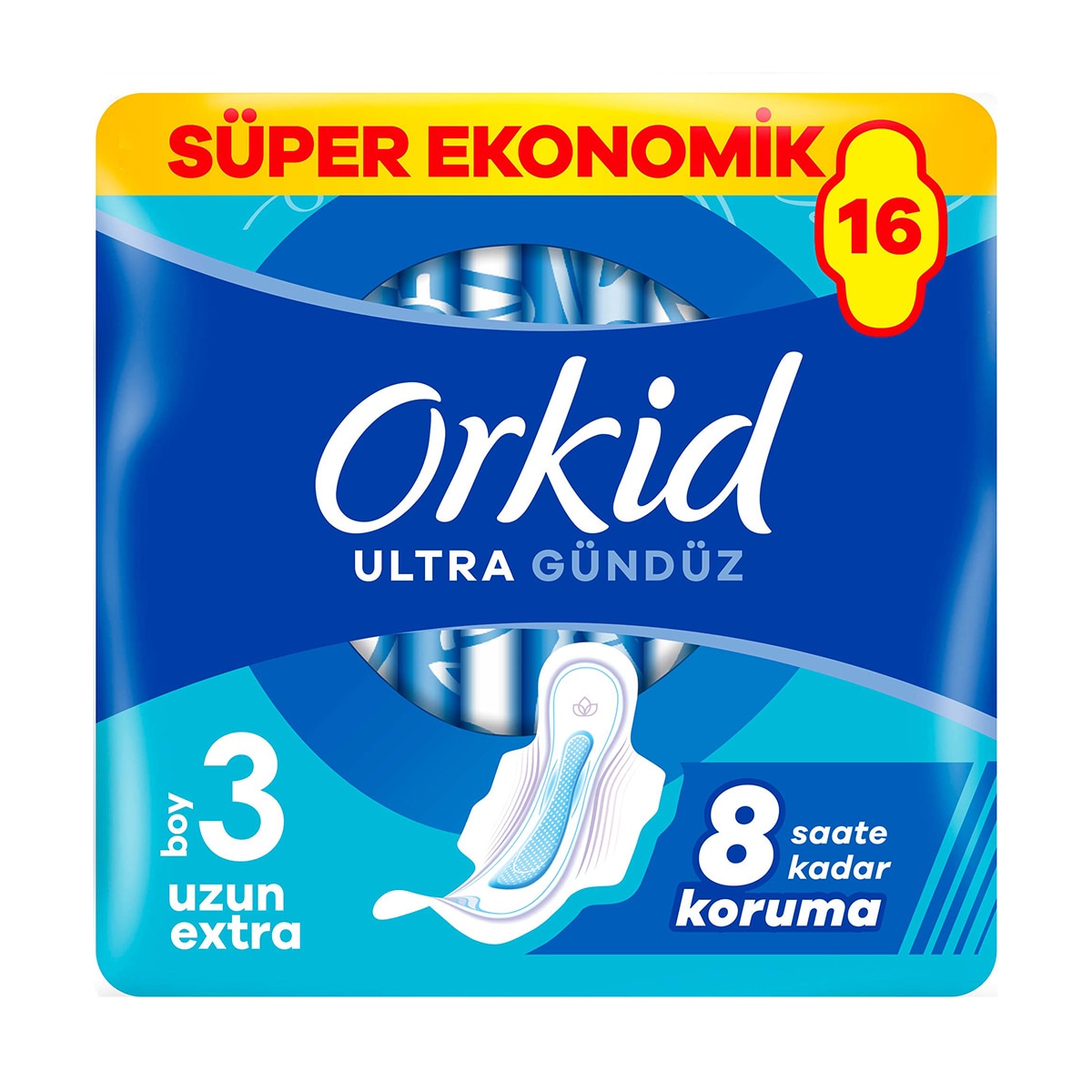 ORKID ORKID Orkid Ultra Ekstra Dörtlü Hijyenik Ped Uzun Ekstra 16'lı 1 of 9