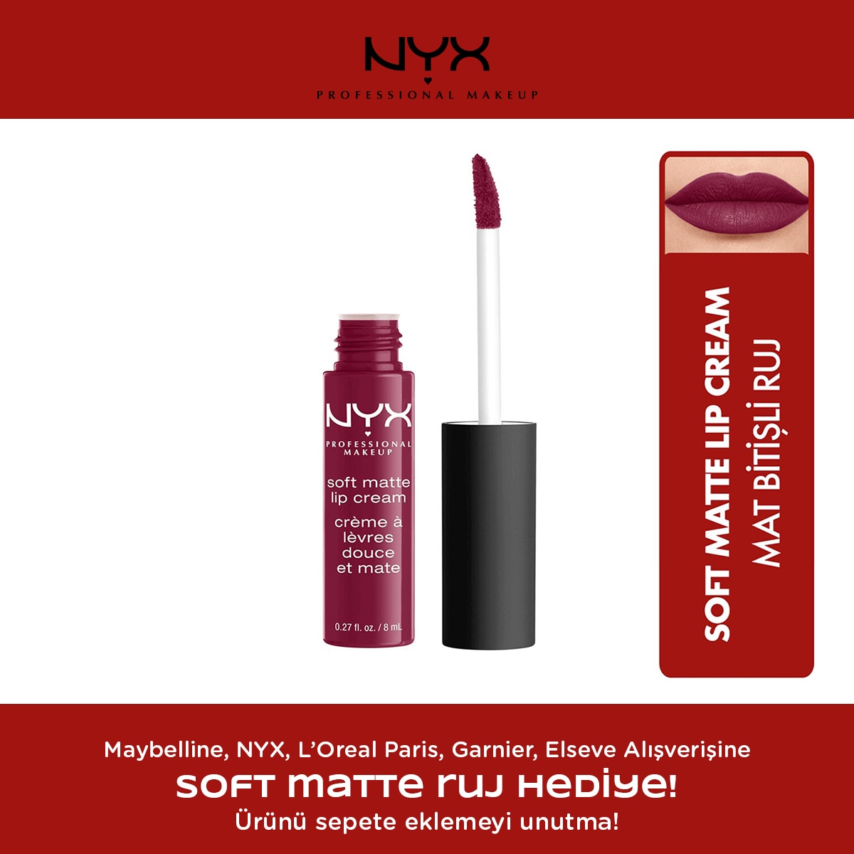 NYX NYX Nyx Professional Makeup Matte Dudak Kremi Copenhagen Hediye 1 of 1