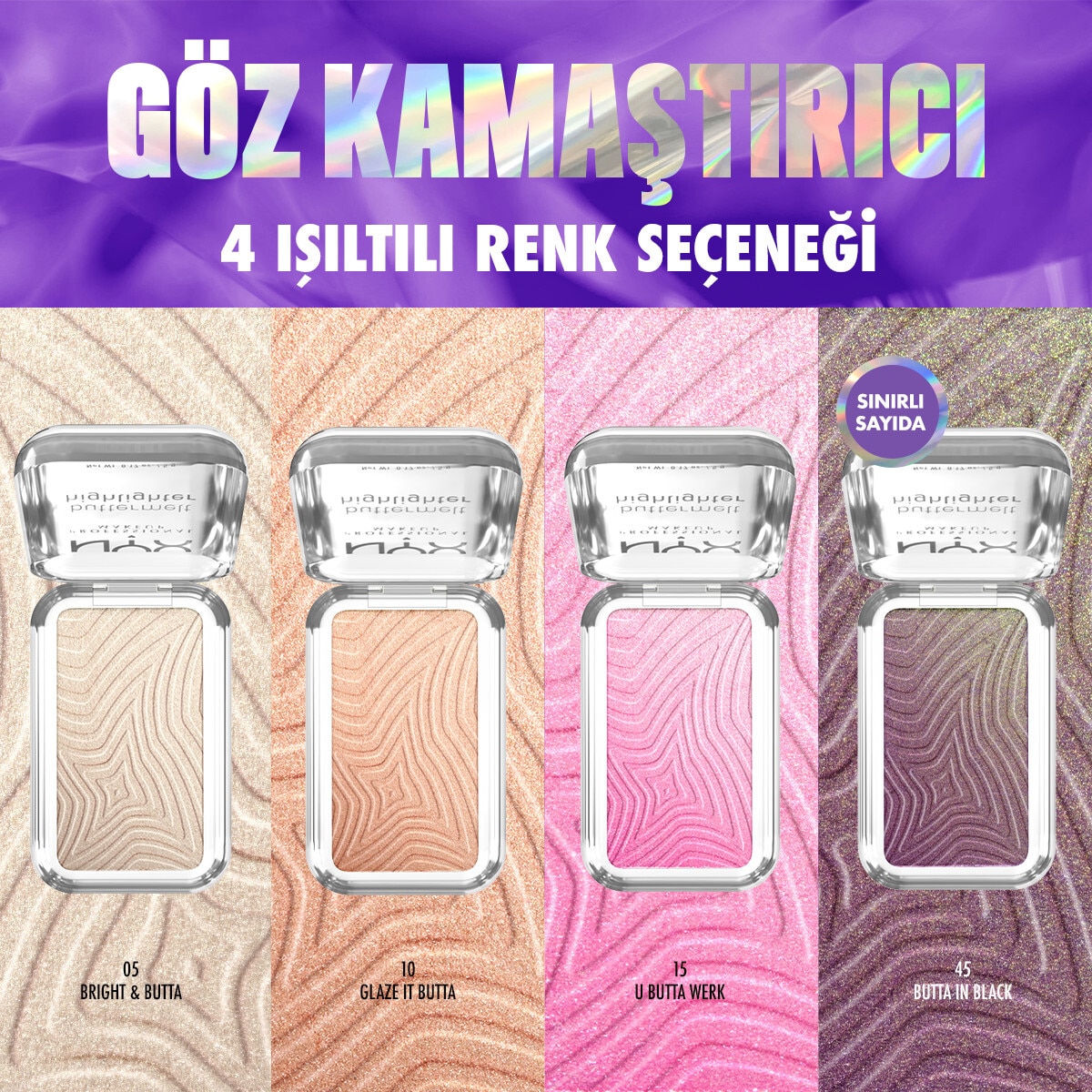  NYX NYX Nyx Professional Makeup Buttermelt Highlighter Kremsi Pudra Aydınlatıcı 05 Bright And Butta  1 of 8 