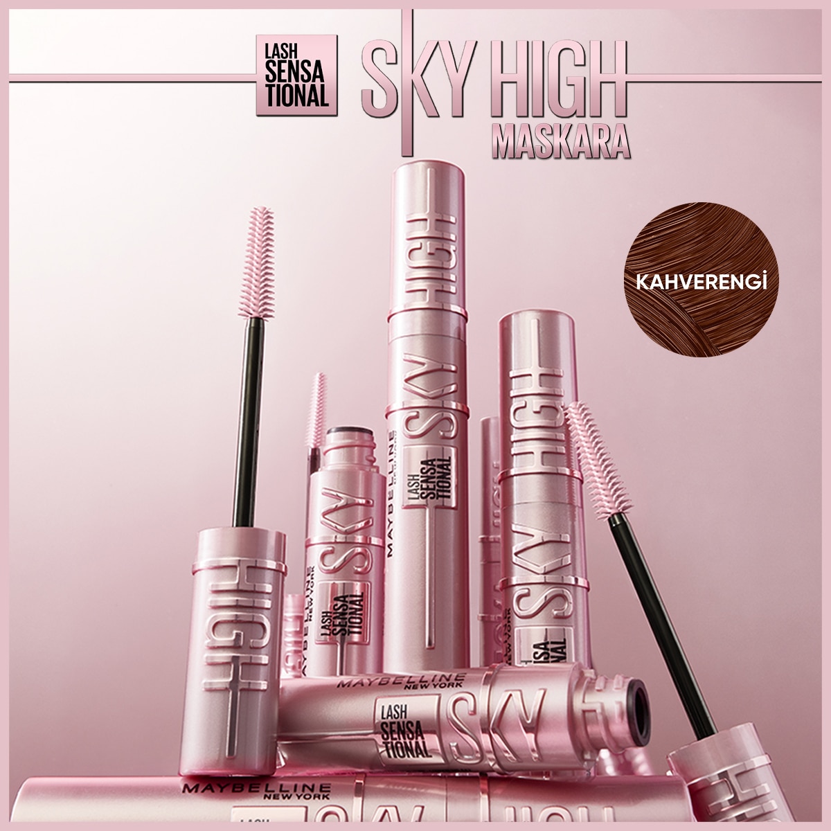 MAYBELLINE MAYBELLINE Maybelline New York Lash Sensational Sky High Kahverengi Maskara 1 of 4