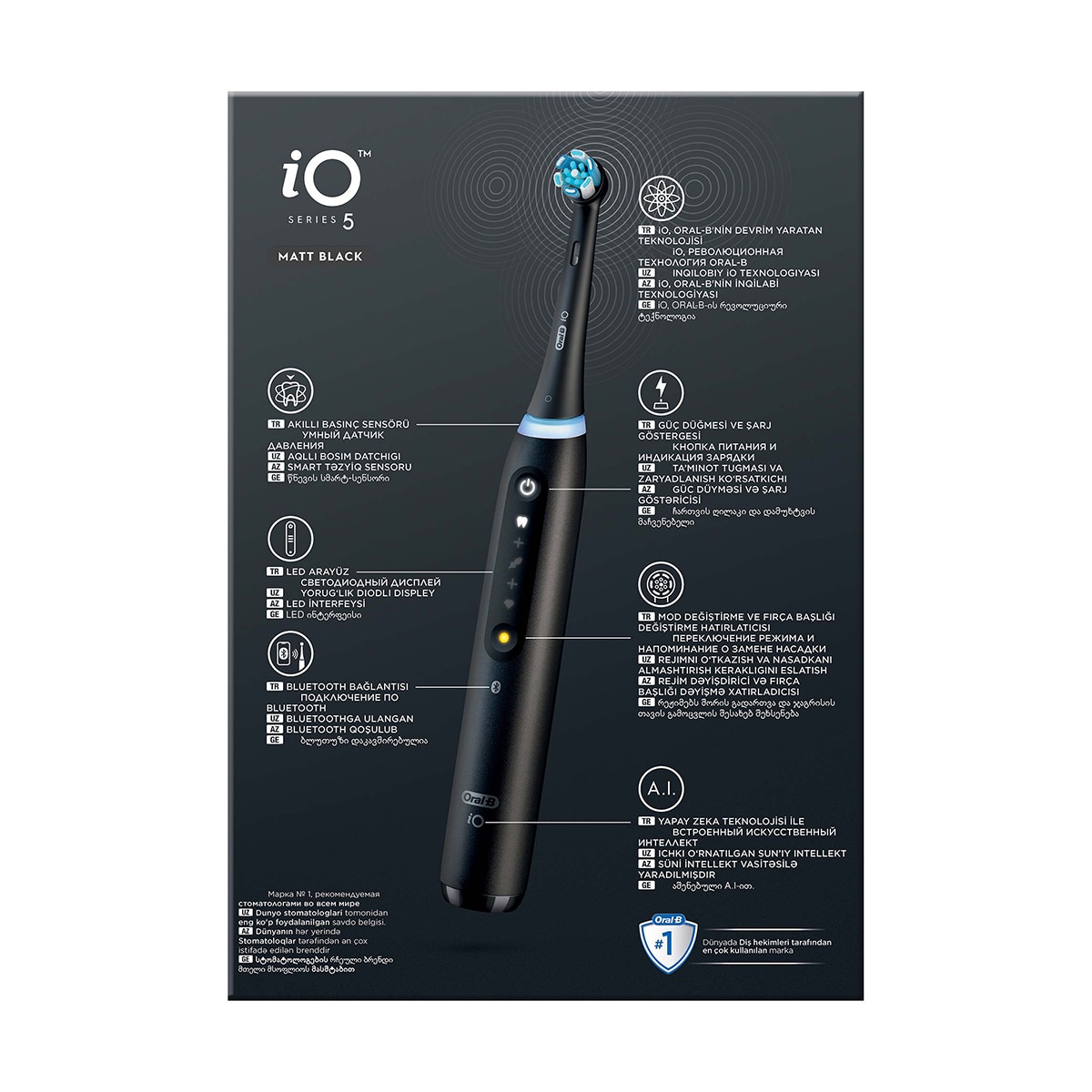  ORAL-B ORAL-B Oral-B İo5 Şarjlı Diş Fırçası Siyah  1 of 11 