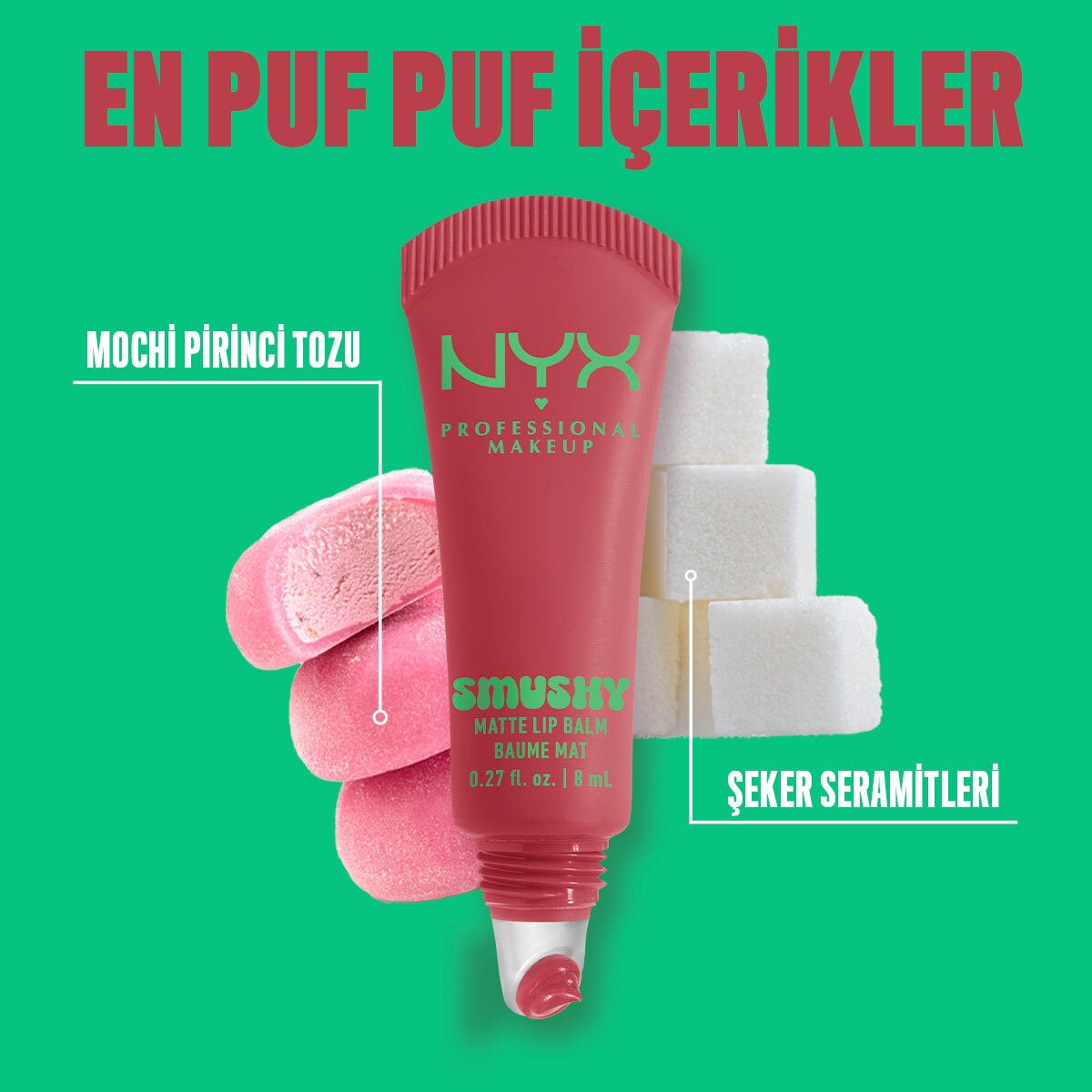 NYX NYX Nyx Professional Makeup Soft Matte Smushy Dudak Balmı Snuggle Szn 05 1 of 8