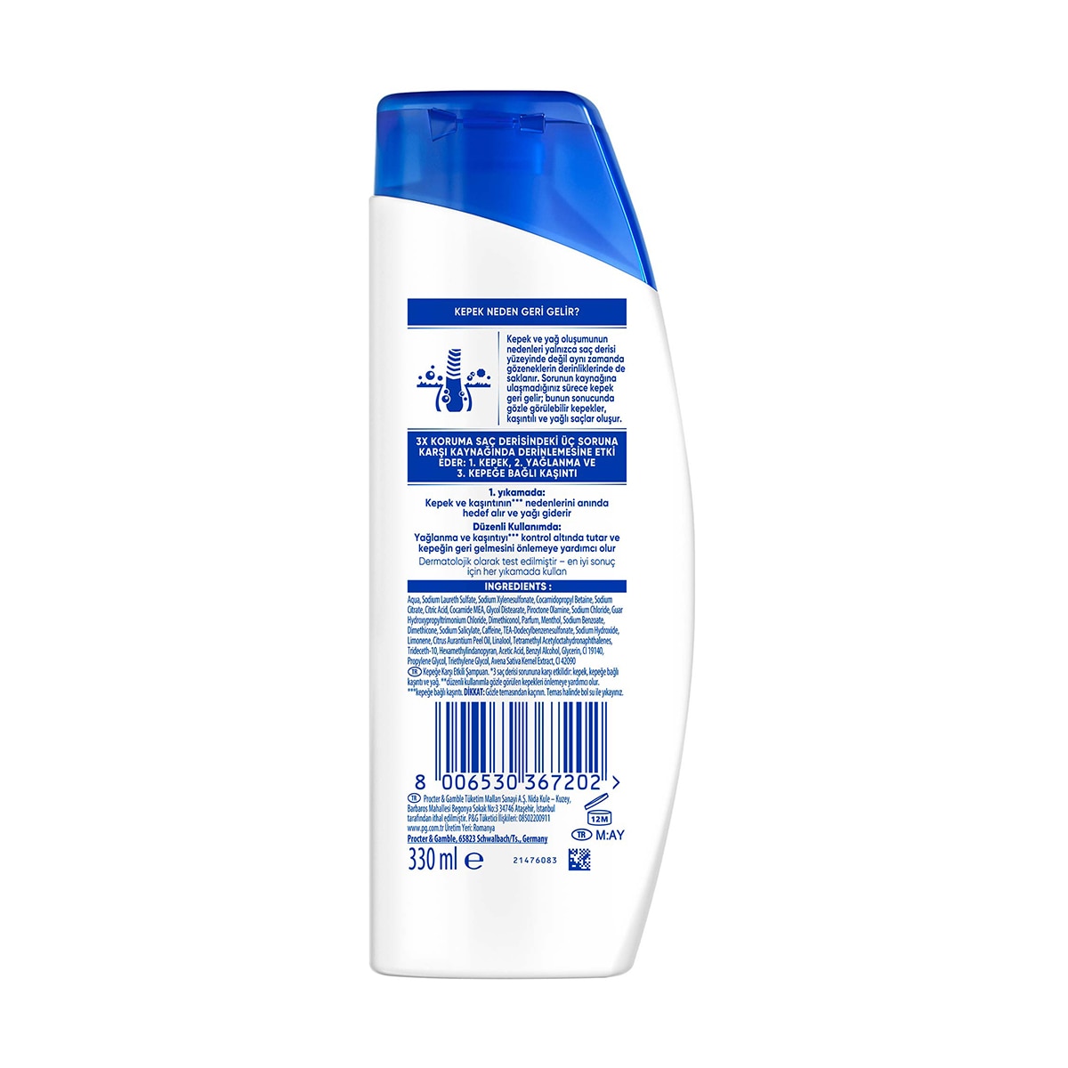  HEAD&SHOULDERS HEAD&SHOULDERS Head & Shoulders Şampuan Dökülme Karşıtı 330 ml  1 of 10 