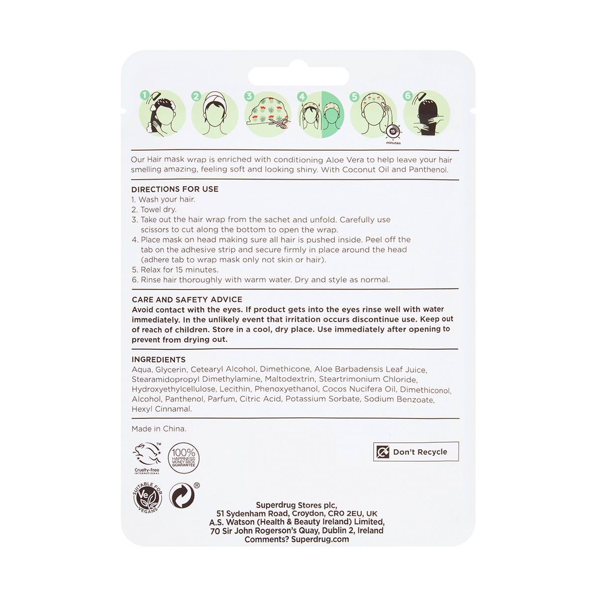 SUPERDRUG Superdrug Sa Maskesi Aloe Vera 1364804 | Watsons