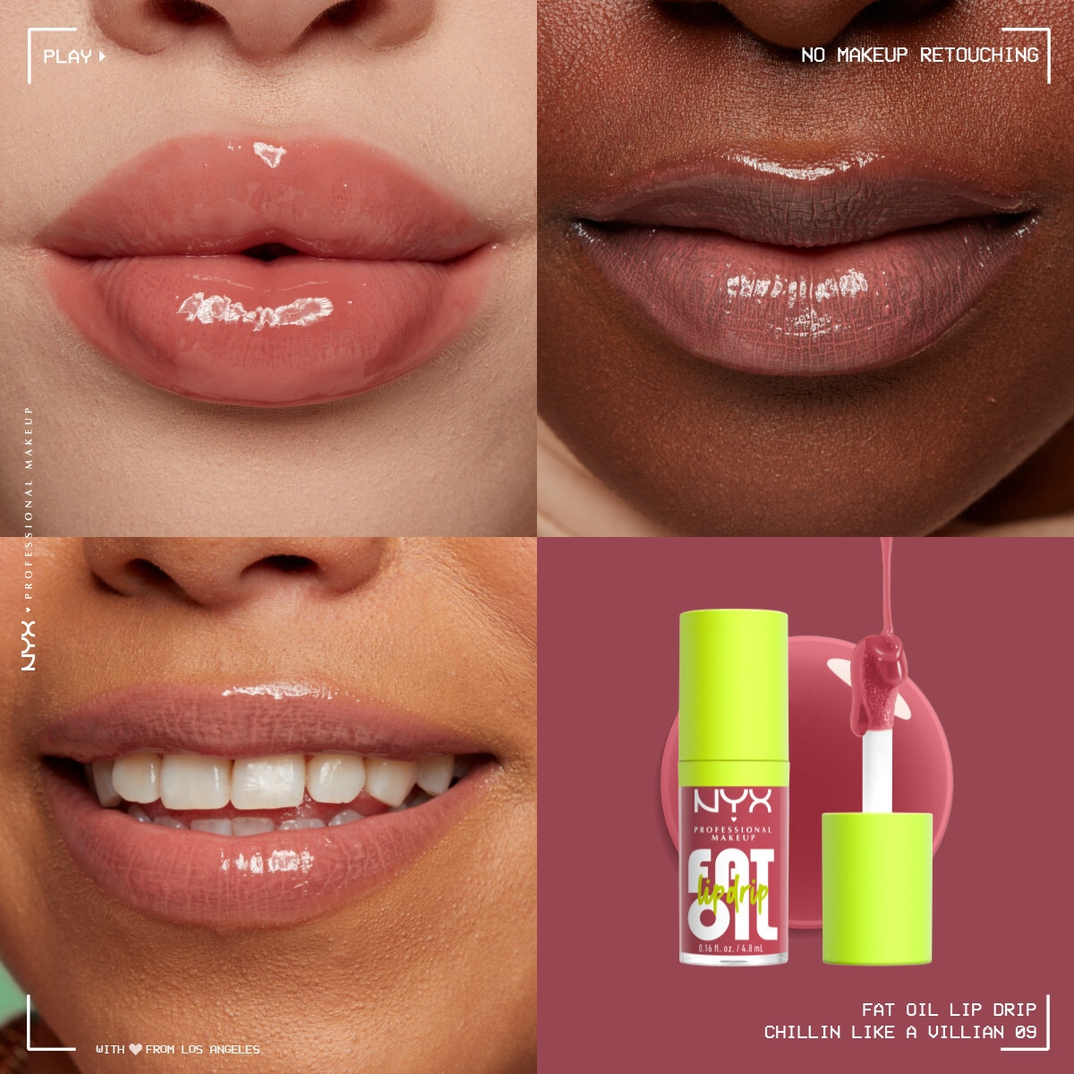  NYX NYX Nyx Professional Makeup Fat Oil Lip Drip Parlatıcı Dudak Yağı Chillin' Like A Villain  1 of 7 