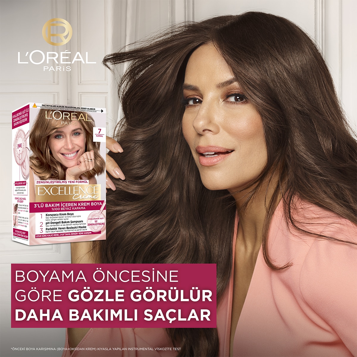  EXCELLENCE EXCELLENCE L'Oreal Paris Excellence Kumral Küllü Saç Boyası 7.1  1 of 8 