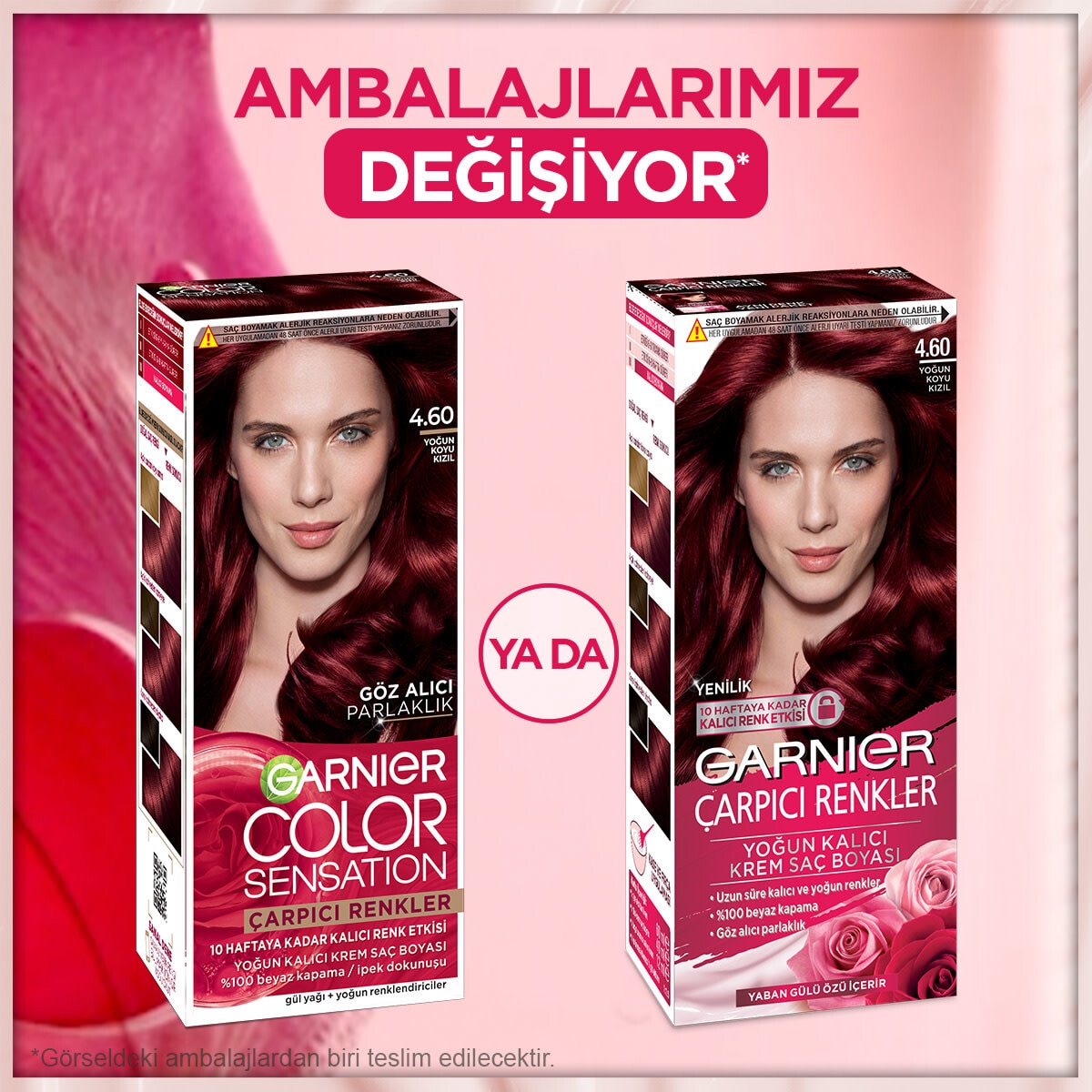  GARNIER GARNIER Garnier Çarpıcı Renkler Saç Boyası Yoğun Koyu Kızıl No: 4,60  1 of 8 