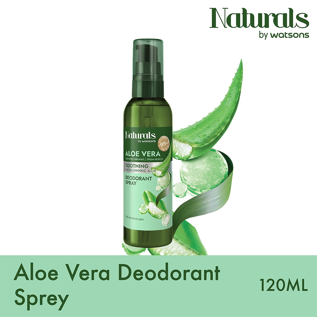 NATURALS BY WATSONS NATURALS BY WATSONS Naturals By Watsons Aloe Vera Deo Sprey 120 ml 1 of 3