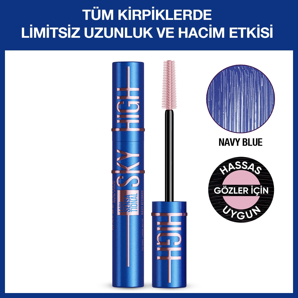 MAYBELLINE MAYBELLINE MAYBELLINE SKY HIGH MASKARA NAVY BLUE 1 of 6