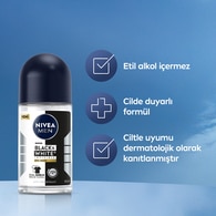  NIVEA DEO NIVEA DEO Nivea Deodorant Roll-On Black & White Epic Night Erkek 50 ml  1 of 7 