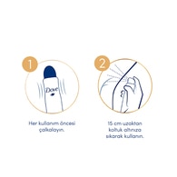 Dove Kadın Sprey Deodorant 1/4 Nemlendirici Krem Invisible Dry 150 ml