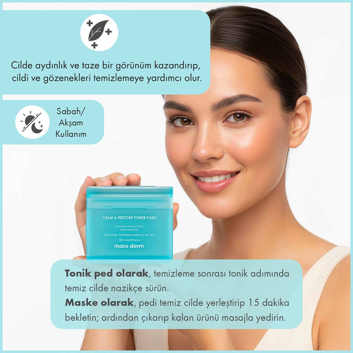  MARUDERM MARUDERM Maruderm Calm & Restore Tonik Ped 100 Adet  1 of 3 