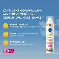 NIVEA VISAGE NIVEA VISAGE Nivea Luminous630 Güneş Korumalı Leke Karşıtı SPF50 Gündüz Yüz Kremi 40 ml Hyaluronik Asit, E Vitamini