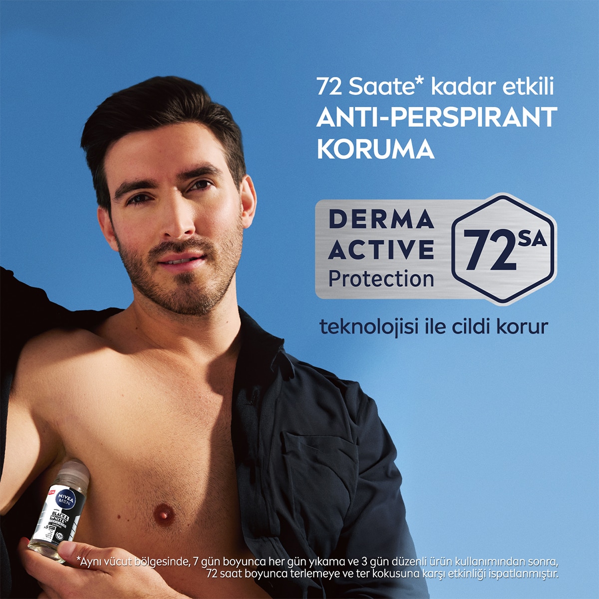  NIVEA NIVEA DEO Nivea Men Erkek Roll-on Deodorant Black&White Invisible Original 25 ml  1 of 6 