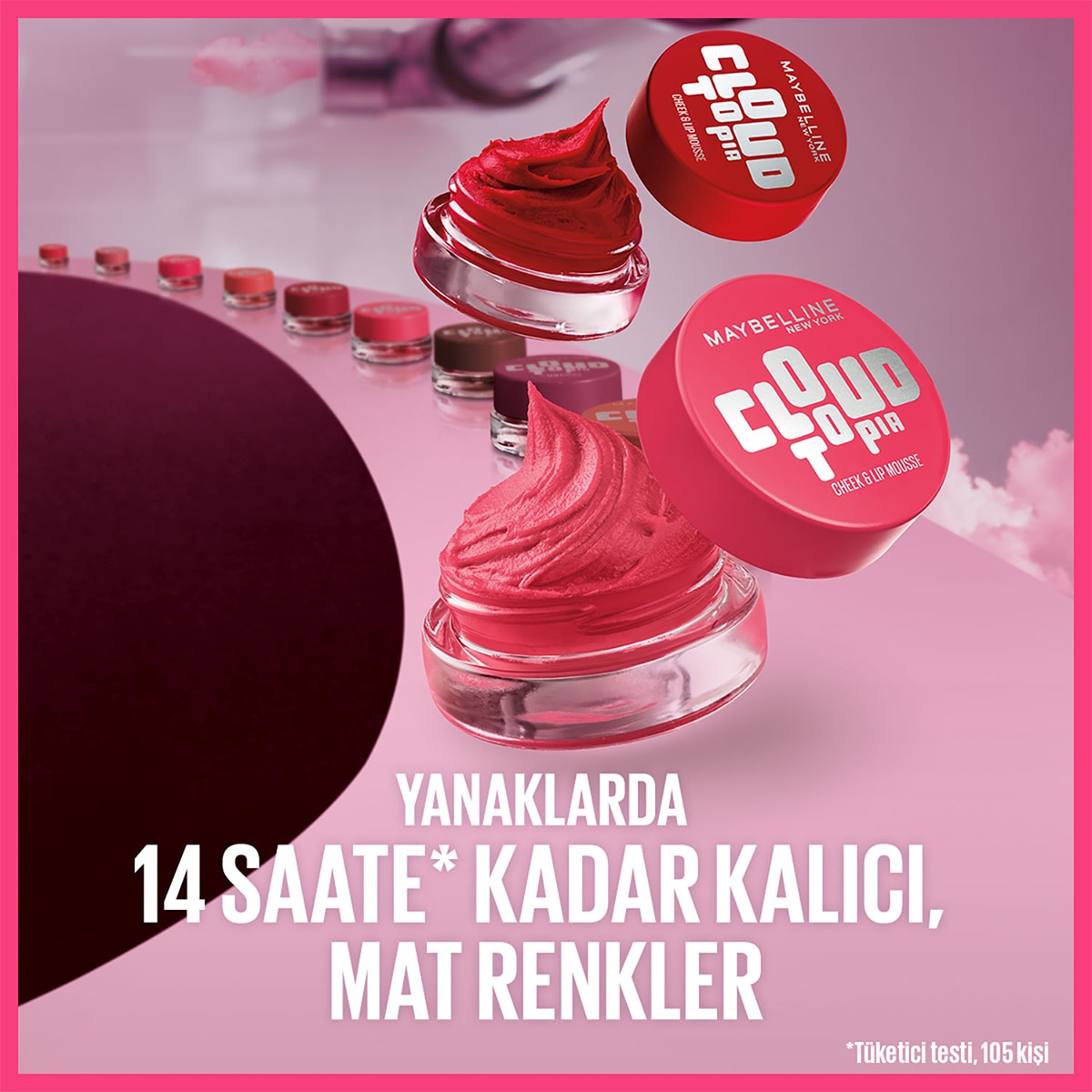  MAYBELLINE MAYBELLINE Maybelline New York Cloudtopia Köpük Dokulu Mat Allık 09 Dreamy Dawn  1 of 10 