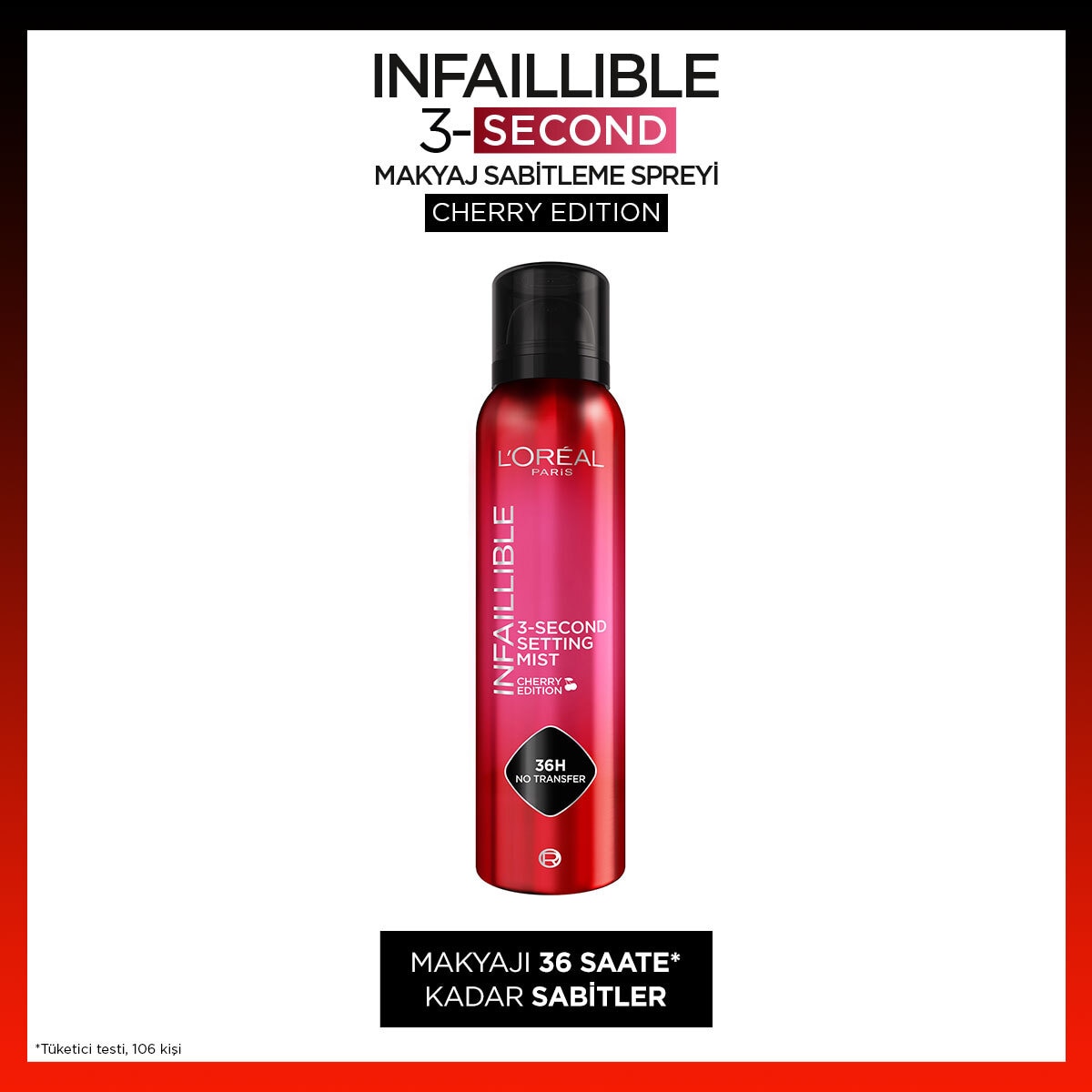 LOREAL PARIS LOREAL PARIS EXC. L'Oreal Paris Infaillable Sabitleme Spreyi Pink Cherry 1 of 4