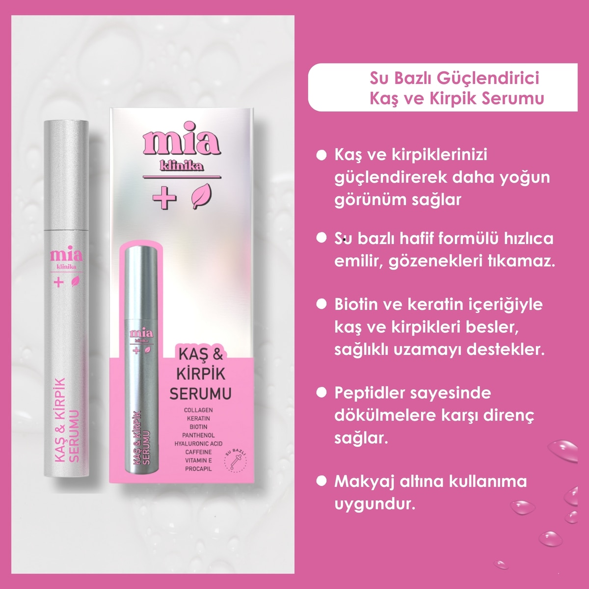  MIA KLINIKA MIA KLINIKA EXC. Mia Klinika Su Bazlı Güçlendirici Kaş&Kirpik Serumu Kiti  1 of 4 
