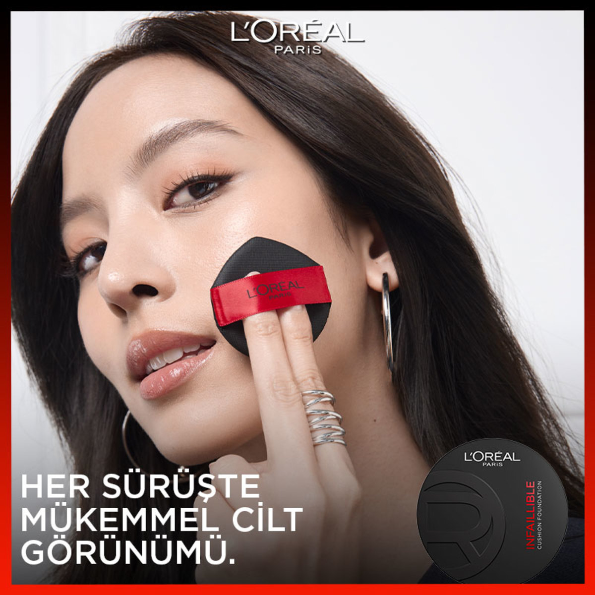  LOREAL PARIS LOREAL PARIS EXC. L'Oréal Paris Freshwear Cushion Fondöten 24H Air Wear 140  1 of 8 