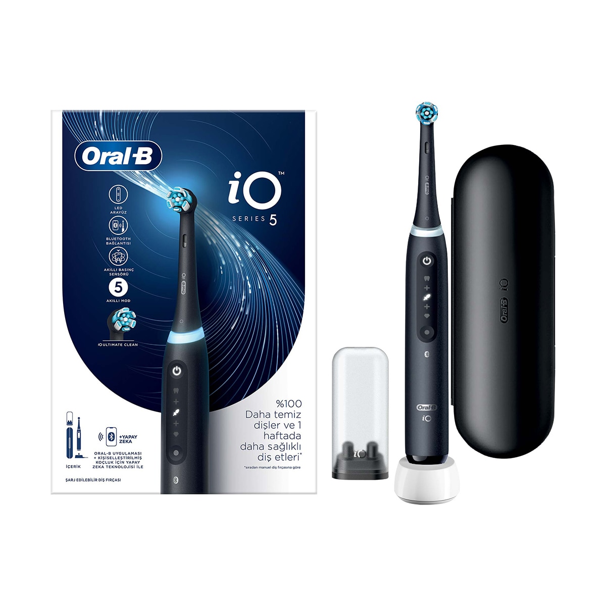  ORAL-B ORAL-B Oral-B İo5 Şarjlı Diş Fırçası Siyah  1 of 11 