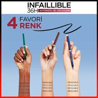 L'Oreal Paris Infaillable Automatic Jel Göz Kalemi Mavi
