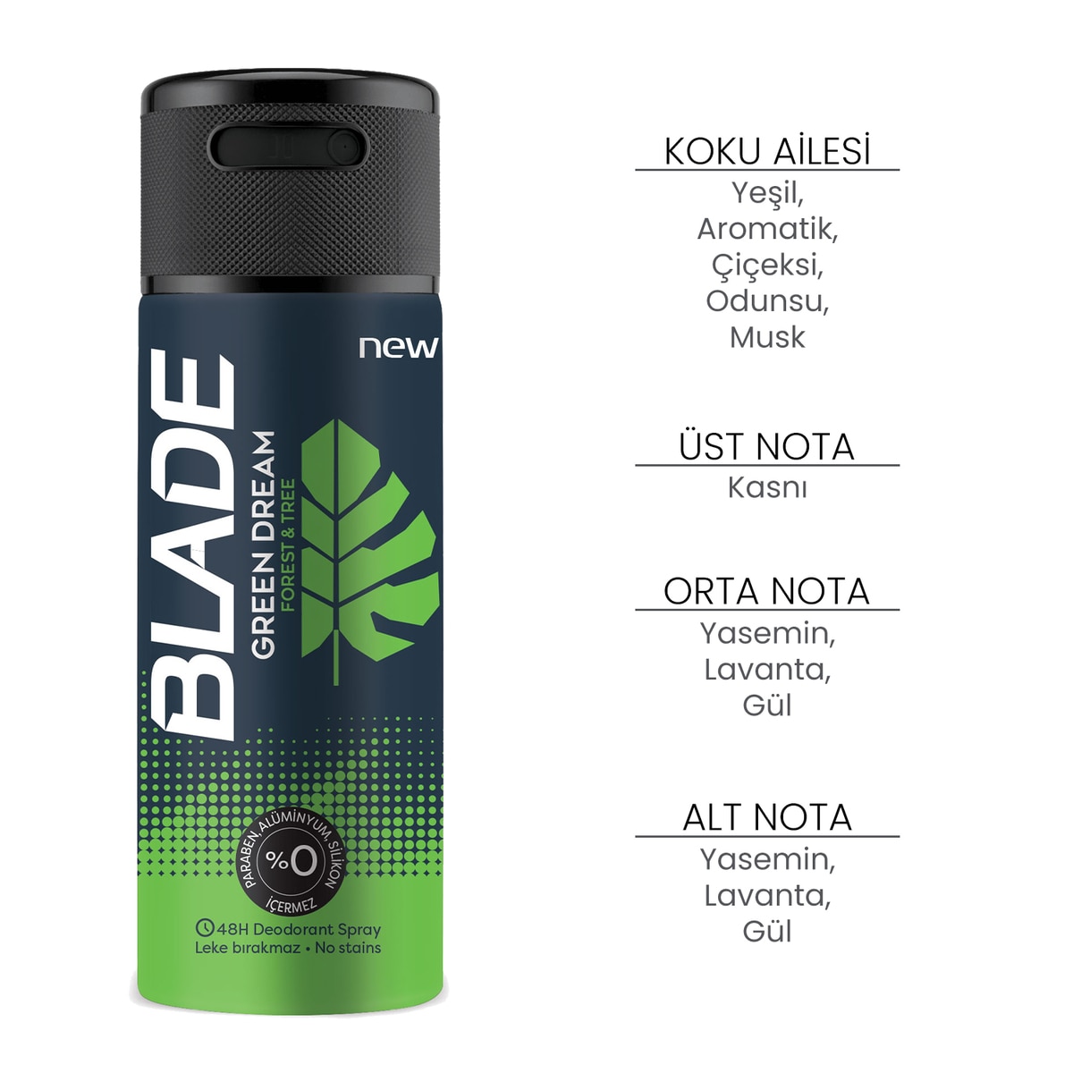  BLADE MAN BLADE MAN Blade Deodorant Green Dream 150 ml  1 of 3 