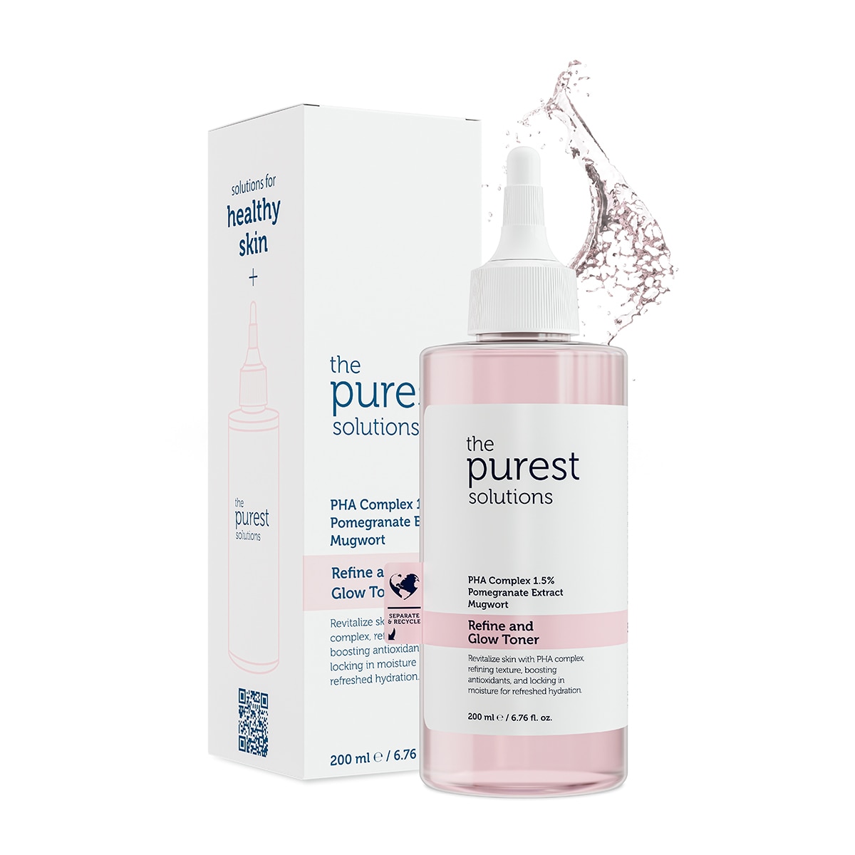 THE PUREST SOLUTIONS THE PUREST SOLUTIONS The Purest Solutions Hassas Ciltler İçin Arındırıcı ve Aydınlatıcı PHA Pembe Tonik 200 ml 1 of 7