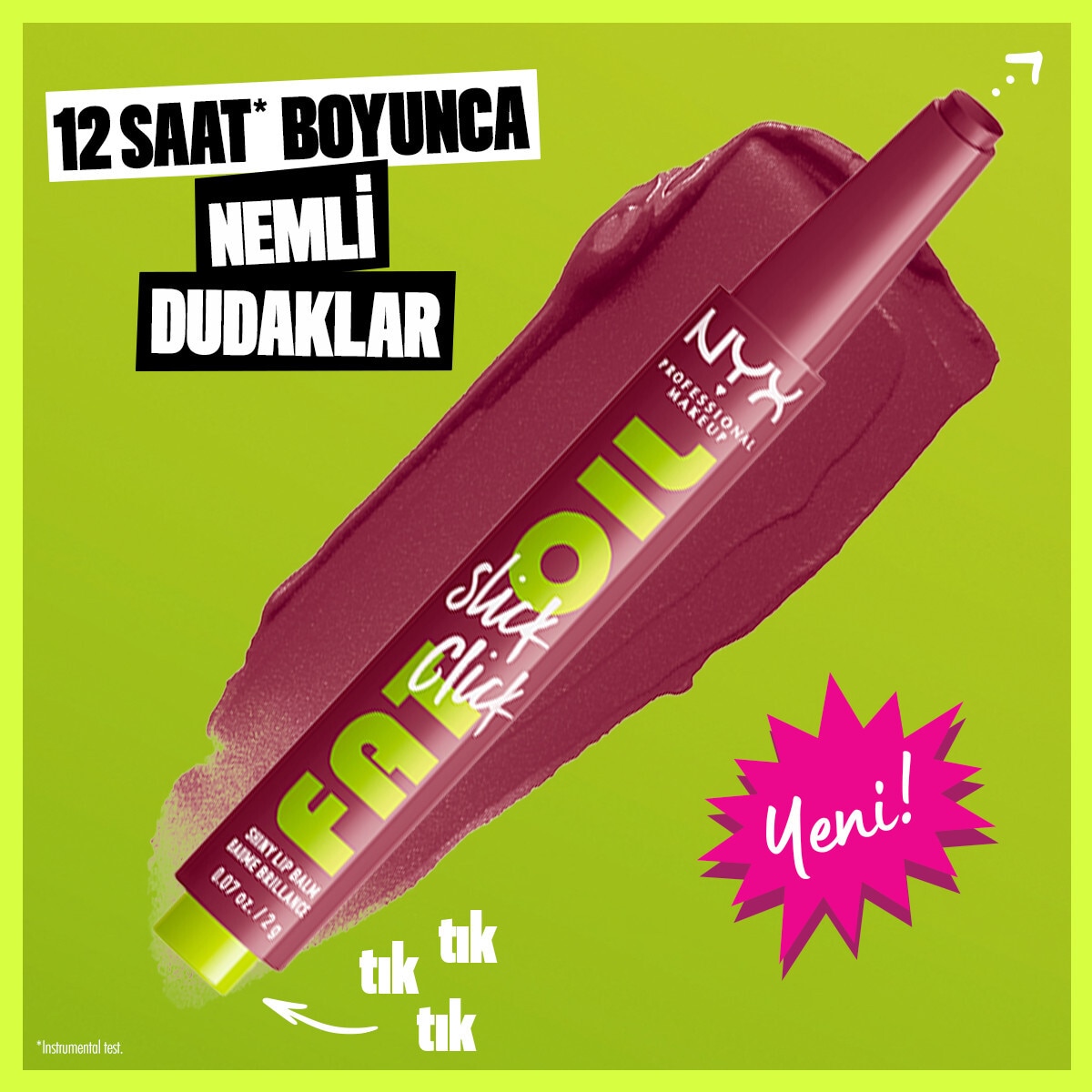  NYX NYX Nyx Professional Makeup Fat Oil Slick Click Parlatıcı Dudak Balmı 20 In The Drafts  1 of 8 