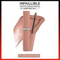 L'Oreal Paris Infaillible Matte Resistance Likit Mat Ruj 105 Breakfast In Bed