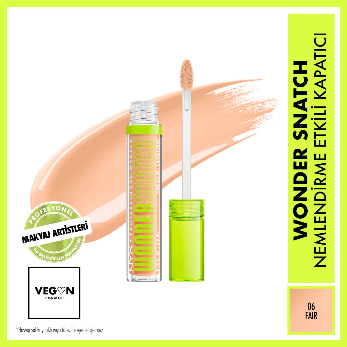 NYX NYX Nyx Professional Makeup Wonder Snatch Nemlendirme Etkili Kapatıcı 06 Fair 1 of 9