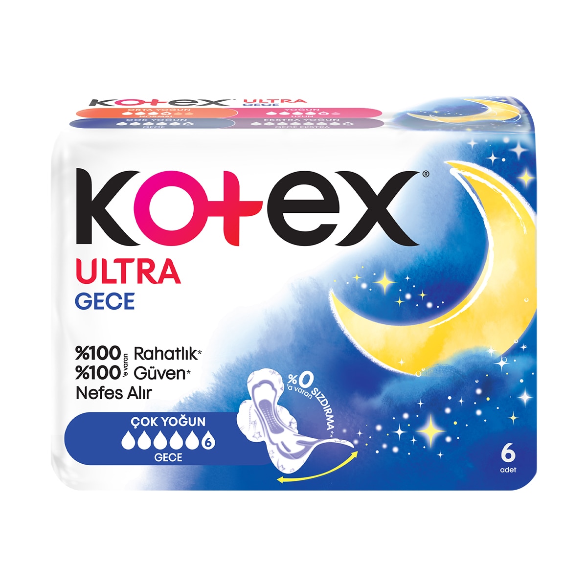KOTEX KOTEX Kotex Ultra Gece 6 Adet 1 of 3