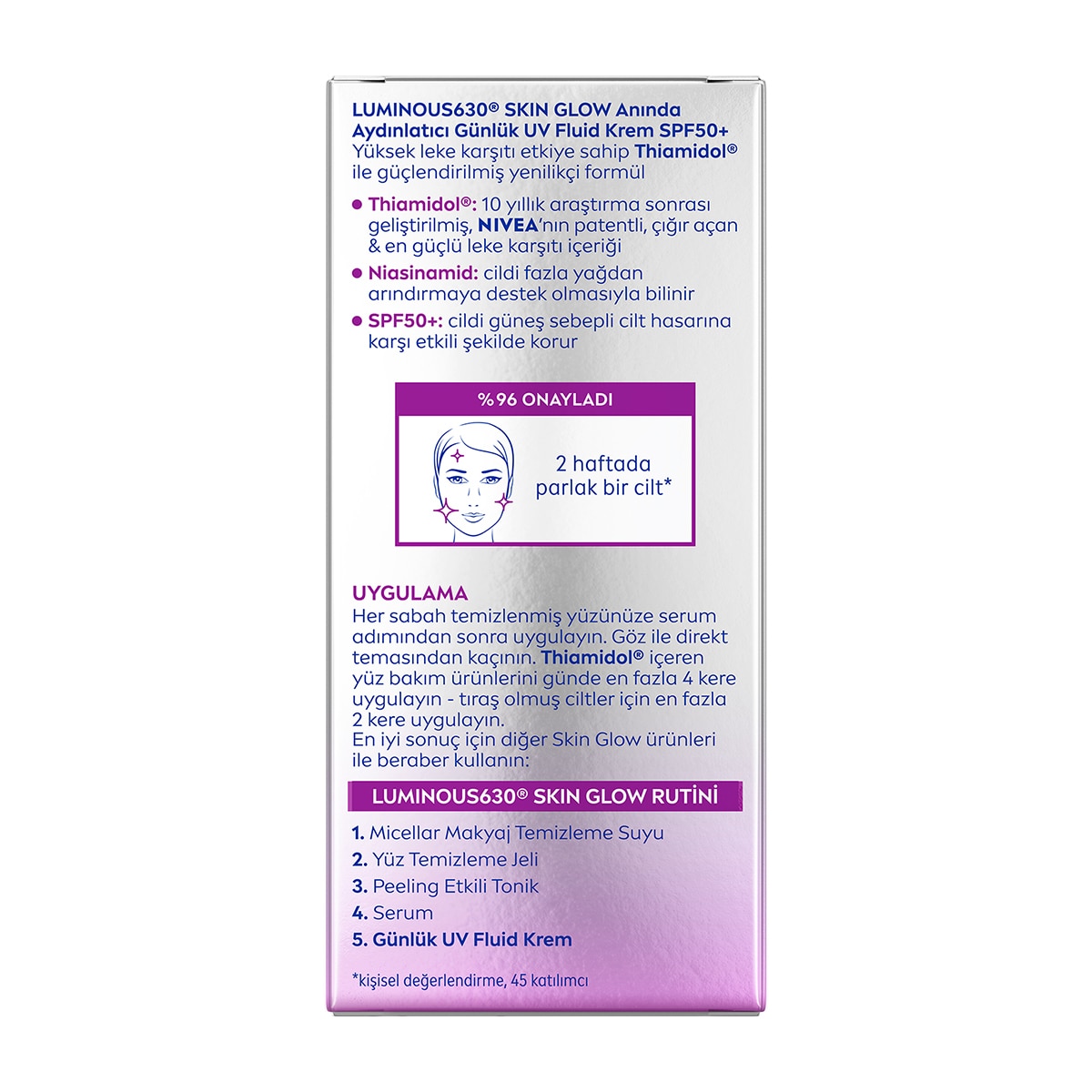 NIVEA VISAGE NIVEA VISAGE Nivea Skin Glow Aydınlatıcı UV Fluid Krem SPF50 40 ml 1 of 10