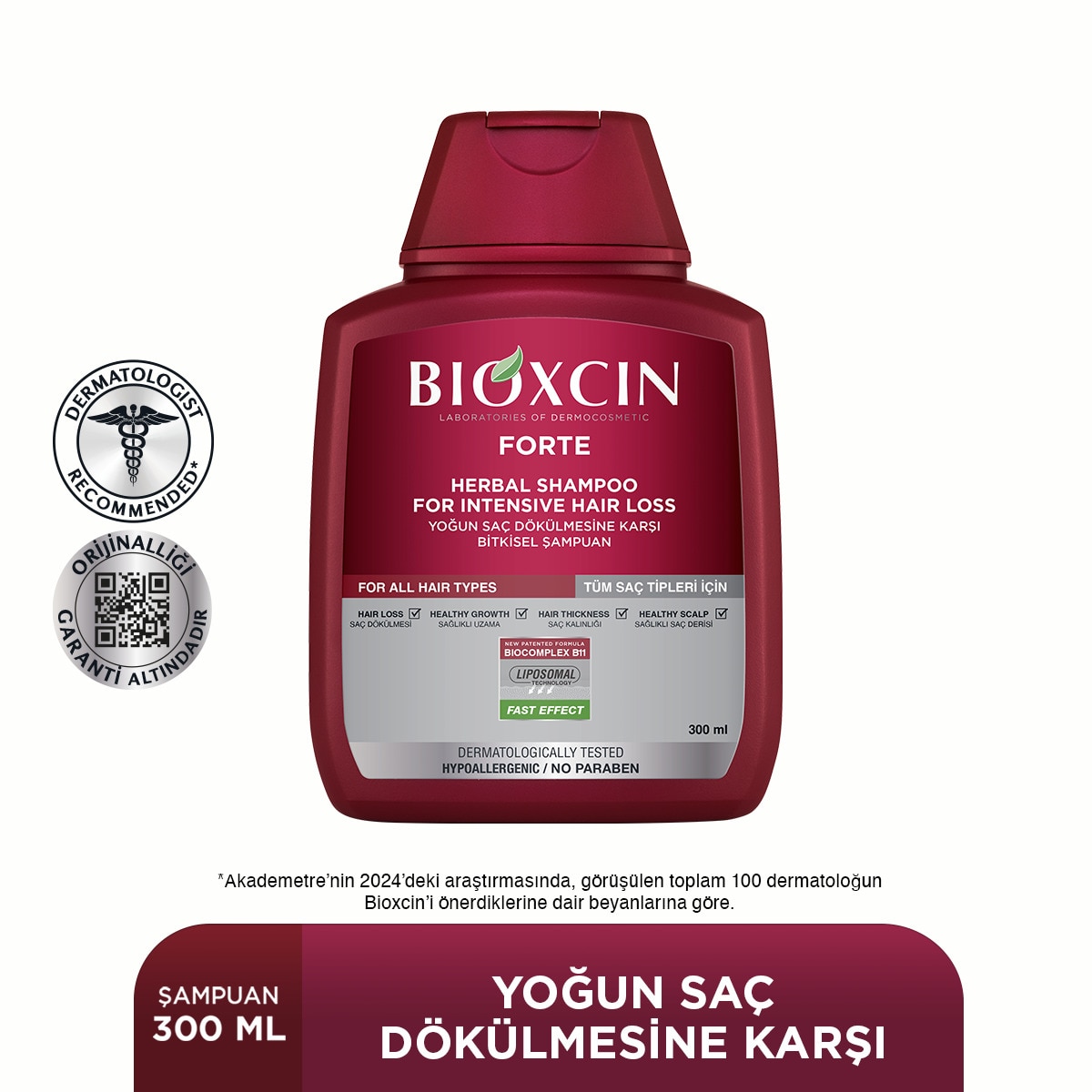  BIOXCIN BIOXCIN Bioxcin Forte Şampuan Yoğun Saç Dökülmesine Karşı 300 ml  Bioxcin Forte Şampuan Yoğun Saç Dökülmesine Karşı 300 ml