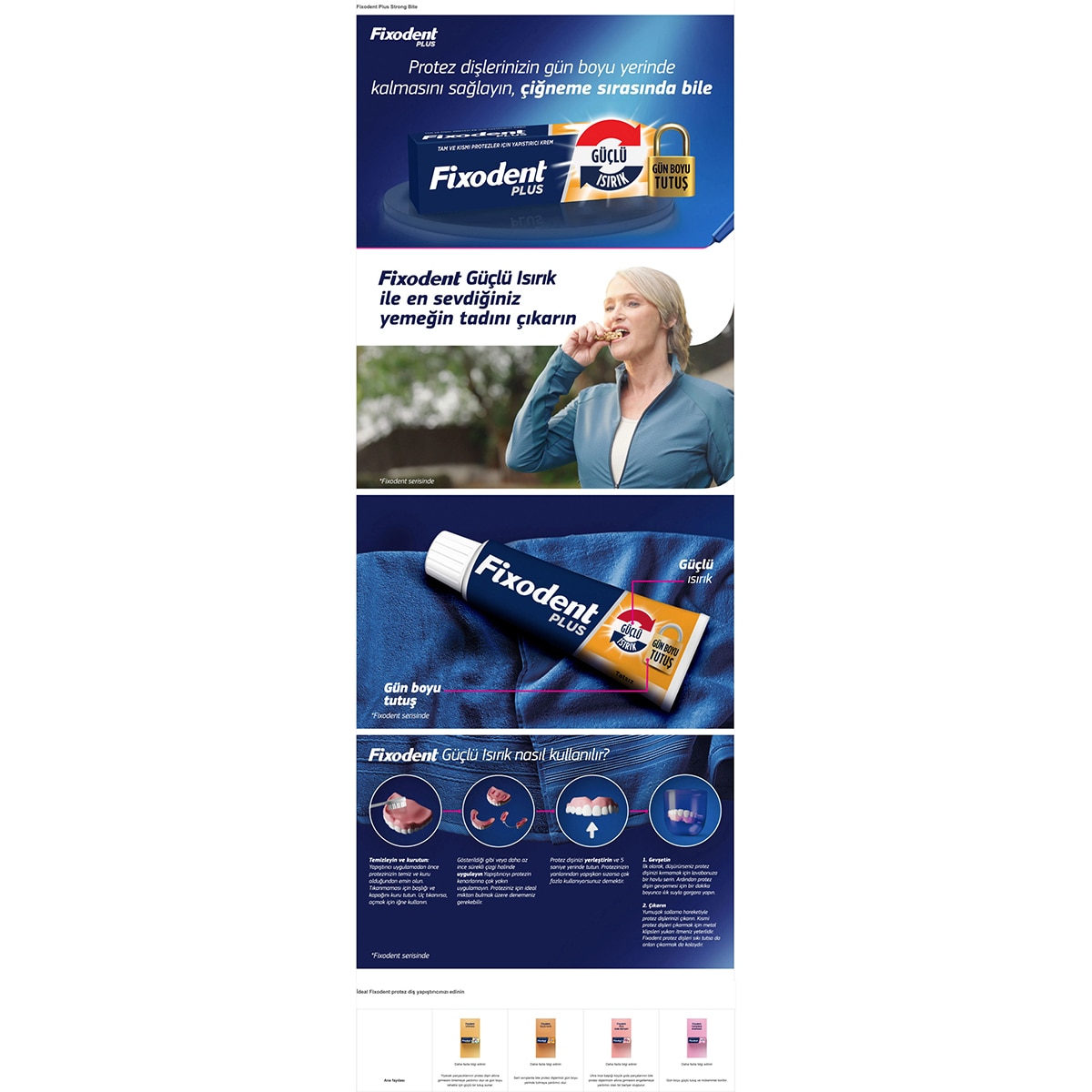  FIXODENT FIXODENT Fixodent Plus Güçlü Isırık Protez Yapıştırıcı 40 g  1 of 11 