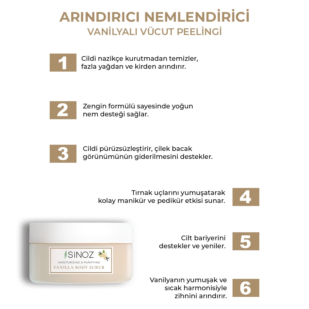  undefined SINOZ EXC. Sinoz Vanilya Vücut Peelingi 300 ml  1 of 7 