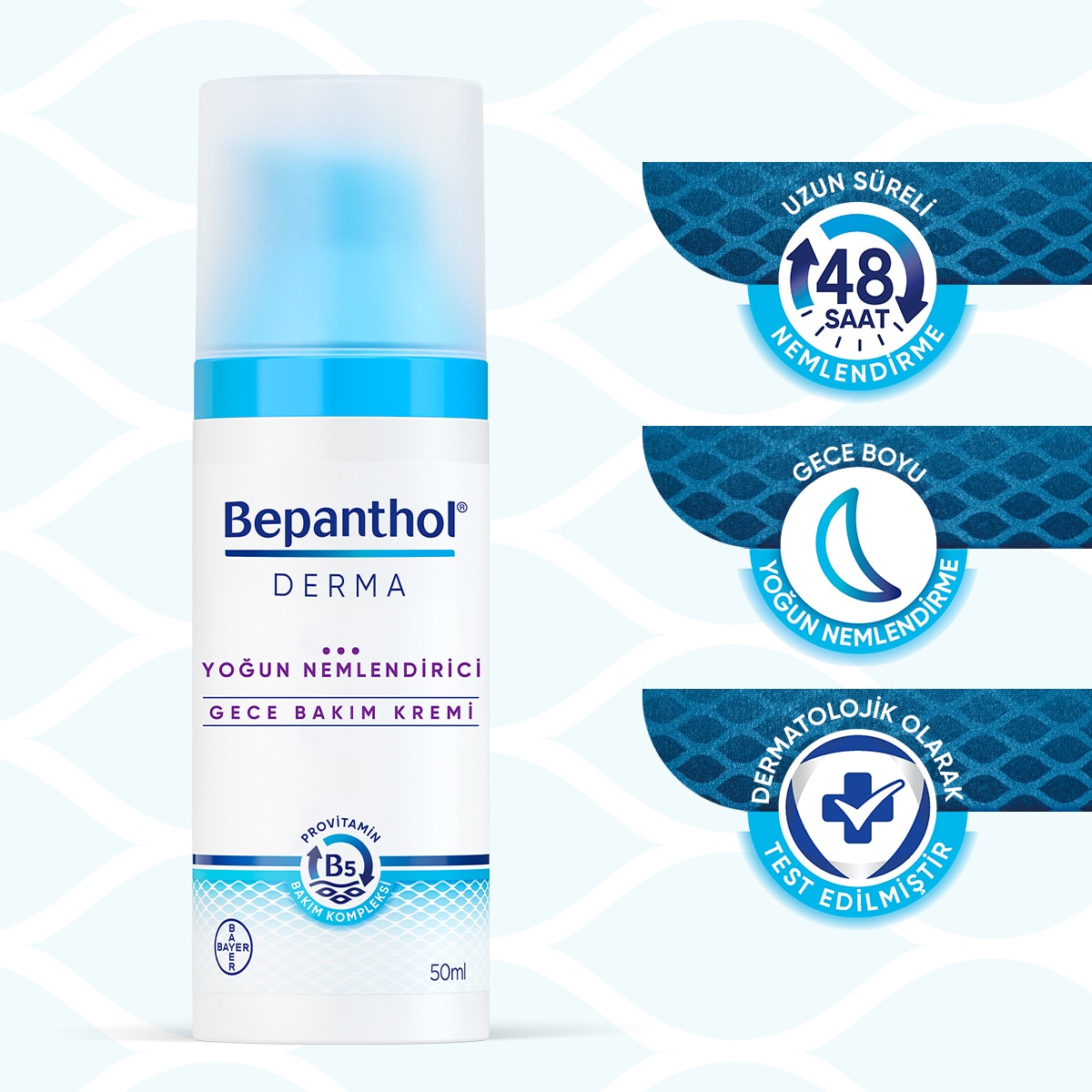  BEPANTHOL BEPANTHOL Bepanthol Derma Gece Kremi Yoğun Nemlendirici 50 ml  1 of 9 
