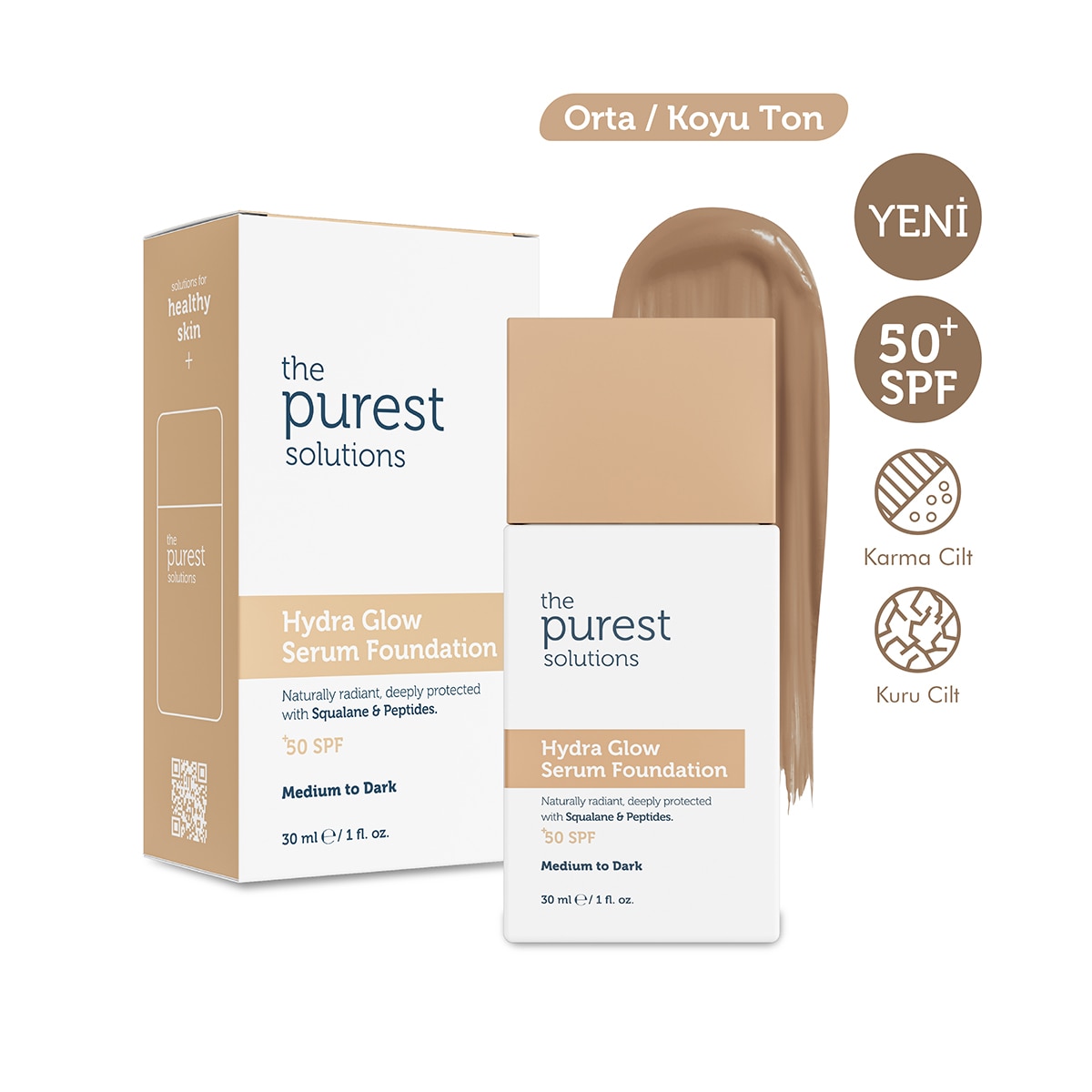  THE PUREST SOLUTIONS EXC. THE PUREST SOLUTIONS EXC. The Purest Solutions Hydra Serum Fondöten Medium 30 ml  1 of 9 