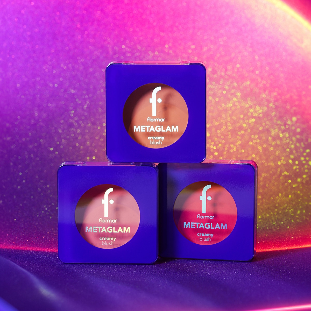  FLORMAR EXC. FLORMAR EXC. Flormar Metaglam Krem Allık 2 Galactıc Red  1 of 6 