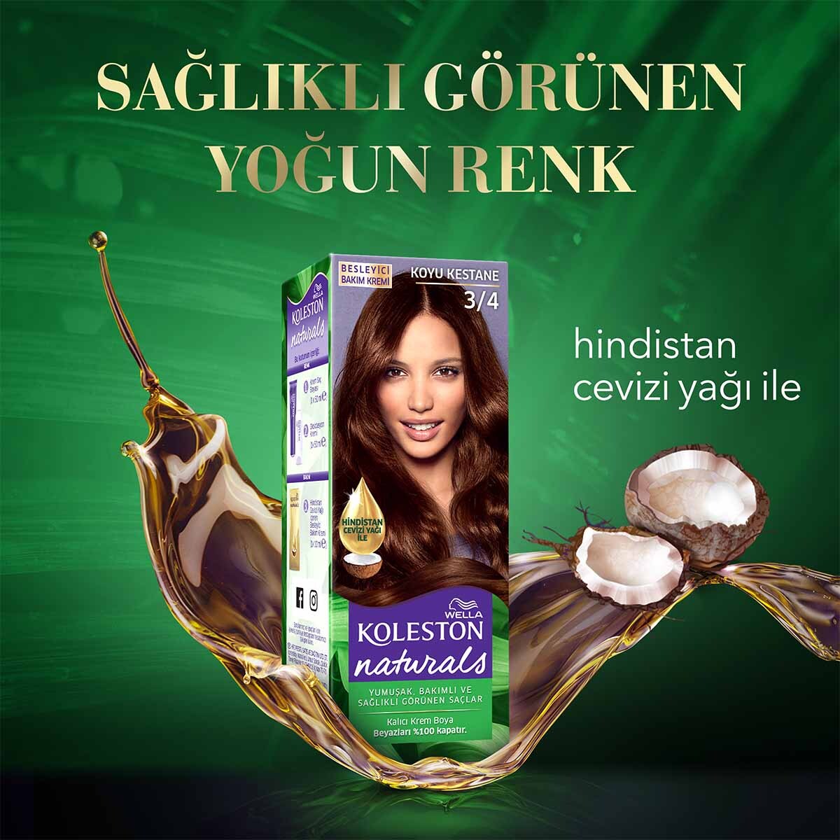  KOLESTON NATURALS KOLESTON NATURALS Wella Koleston Naturals Saç Boyası 3/4 Koyu Kestane  1 of 7 