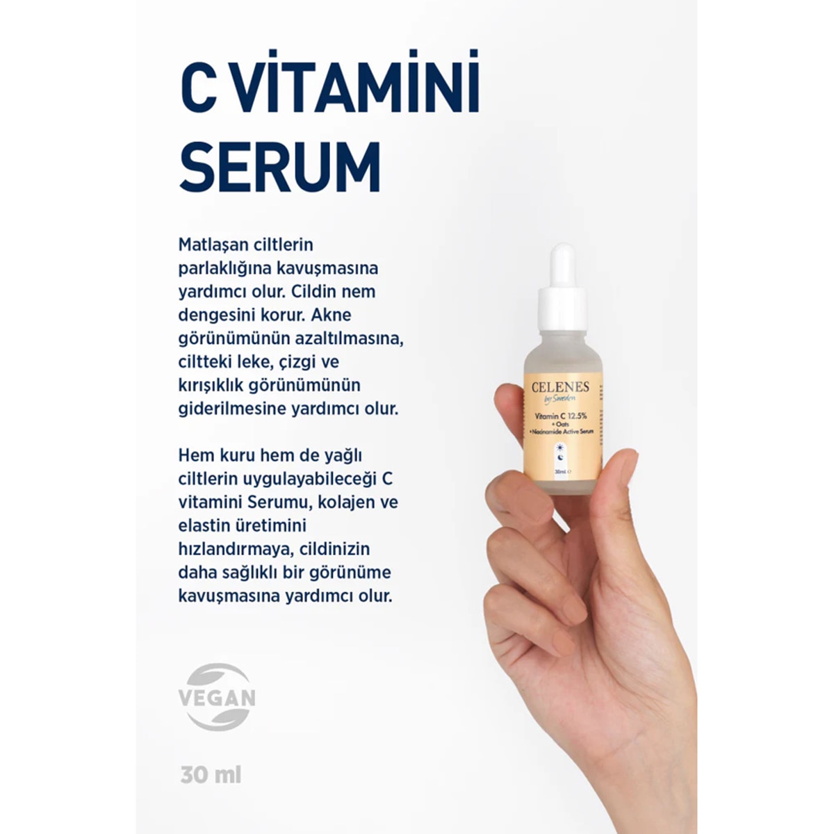 CELENES CELENES Celenes Vitamin C 12,5% + Oats + Niacinamide Serum 30 ml 1 of 5